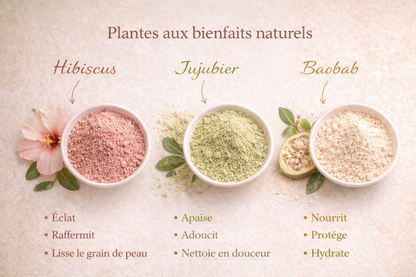 NISSI Glow – Masque Botanique Éclat - Rituel beauté naturel – Hibiscus, Baobab & Jujubier