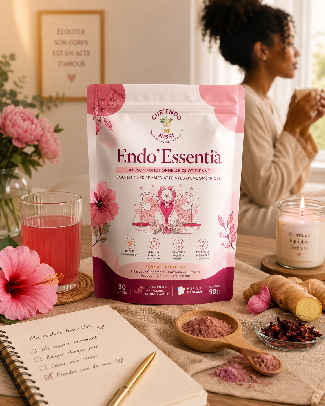 Endo’Essentia – La poudre nutritionnelle pensée pour le terrain endométriose - adénomyose - règles douloureuses