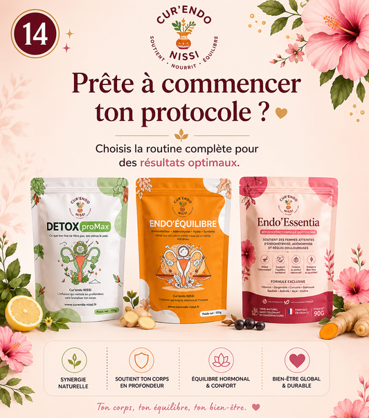 Pack Endo'métriose – Protocole naturel 3 étapes Cur'Endo NISSI